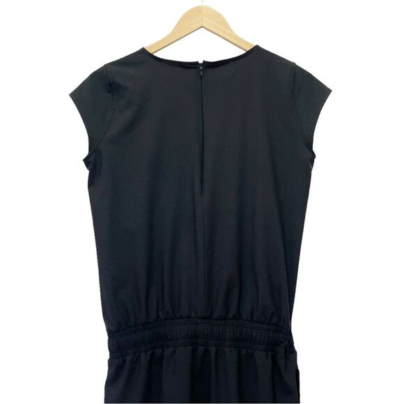 Albion Fit Going Places Cap Sleeve Athleisure Dress in Black Size ST Small Tall - Picture 6 of 14